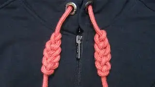 Ave Craft: How to Tie Hoodie Strings for beginners. Hoodie knots - single strand braid tutorial.