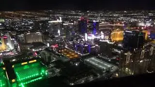 Las Vegas from a Helicopter at night.