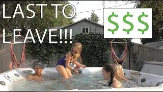 LAST TO LEAVE HOT TUB WINS MONEY PRIZE!!