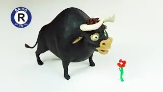 BULL FERDINAND. HOW TO SCULPT FERDINAND? HOW TO MAKE BULL FROM PLASTICINE. FERDINAND. BULL. 