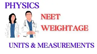 UNITS & MEASUREMENTS -NEET PHYSICS IMPORTANT TOPICS & WEIGHTAGE (English and Tamil)