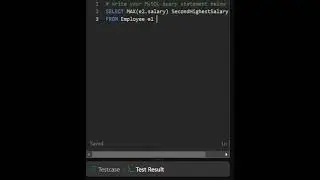 Solution to Second Highest Salary without subquery - LeetCode No. 176 #leetcode #leetcodesql