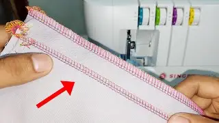 How to increase or decrease the stitch width and length on the overlock sewing machine.