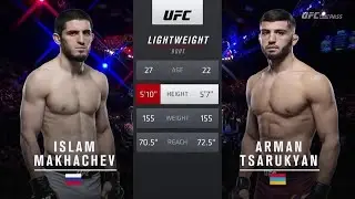 Islam Makhachev vs Arman Tsarukyan COMPLETE UFC FIGHT