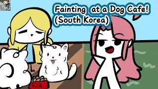 My Friend FAINTS to get into a Dog Cafe