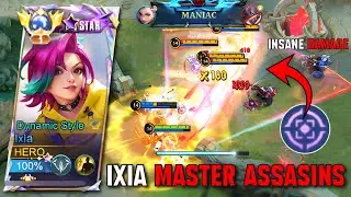 IXIA MASTER ASSASINS 100% INSANE DAMAGE | ixia best build 2024 - MLBB