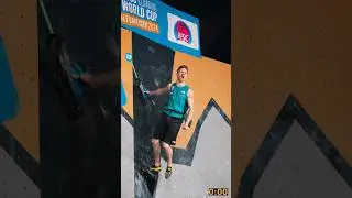Buzzer beater! 🚀 Top at 0:00 during bouldering world cup  🔈 ON!