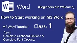 Class No: 1 - Complete Clipboard and Font setting with detail. Urdu / Hindi