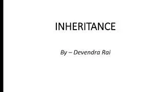 Inheritance in c++