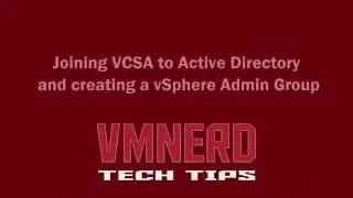 Joining VMWare VCSA 6.0 to Active Directory Domain