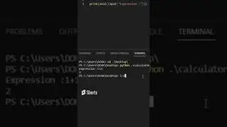 Make Calculator in one line of code in python 