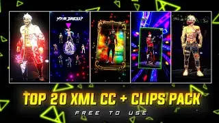 Top 10 + 10 Best Xml CC + Clips | FF Best Hd Clips |🔥☠️