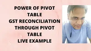 GST RECONCILIATION /PIVOT TABLE/POWER OF PIVOT TABLE/PURCHASE REGISTER/GSTR 2A DATA/LIVE EXAMPLE/GST