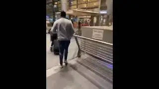 Tel Aviv International Airport being evacuated during deadly rockets fired by Hamas.