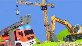 Uzaktan kumandalı vinç ve itfaiye aracı