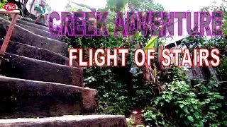 Creek Adventure_flight of stairs to climb. People called it here 