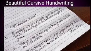 Beautiful cursive handwriting//print handwriting style//neat and clean handwriting