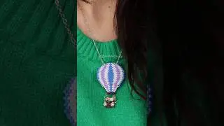 Collier montgolfière en perles miyuki #perles #perlesmiyuki #miyukibeads #diy #bijoux