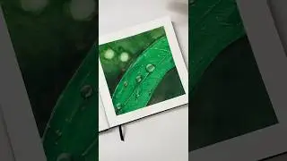 Painted ‘Dew drops’ for letter D of A-Z painting challenge 🍃 #art #artvideo #shorts #shortvideo
