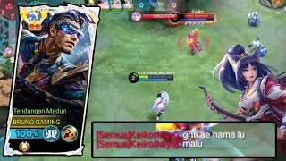 Musuh Suruh Kita Ganti Nama Auto Kasih Paham🔥 Bruno Gameplay Top 1 Global - Mobile Legends