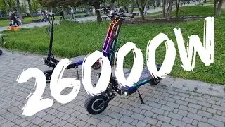 Electric scooter with 26000W power