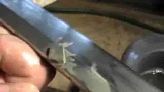 Making katana, polishing of the blade 4/5