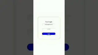 CSS Tutorial | User Login Form #shorts