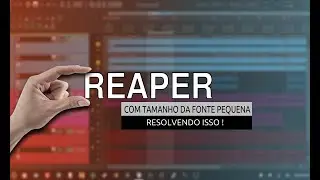 Reaper , com tamanho da fonte pequena ! Font size ! Resolvendo isso !