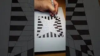 How to Draw Multiple Optical Illusion Stars #shorts #viralvideo #art #trending
