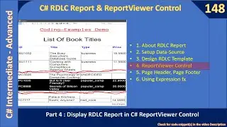 C# RDLC Reports | Part 4 - Display Report via ReportViewer Control | C# Advanced 