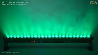 FOS Luminus BAR IP65 | Battery operated LED bar, with Wireless DMX control