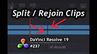 DaVinci Resolve Tutorial: How To Split and Rejoin Original Source Clips