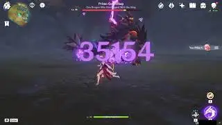 Yae Miko zapping big lizard. | Genshin Impact
