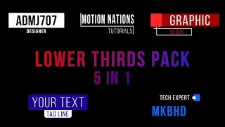 [ NEW ] Lower Thirds Pack | After Effects ( See Description for Download )