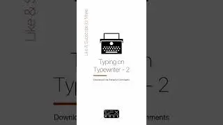 Typing on Typewriter Sound ⌨️ / Typewriter Sound Effect / Typing SFX 