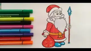 КАК НАРИСОВАТЬ ДЕДА МОРОЗА/RASMINI CHIZISH/АЯЗ АТА СУРОТ ТАРТУУ/СУРЕТ САЛУ/ HOW TO DRAW SANTA CLAUS