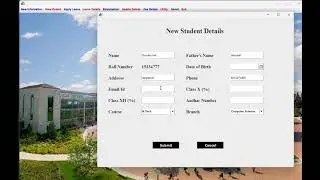 University Management System || DBMS mini project GLOB || GRIET