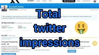 twitter par total impressions kese pata kare। #X #technicalanalysis @Newsonebmr  #twitter