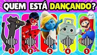 Adivinhe quem está DANÇANDO | Banguela, Freddy Fazbear, Ladybug, Wandinha, Mario
