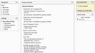 Moodle - My private files - adding a file to the block