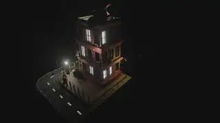 Lowpoly Nightlight building