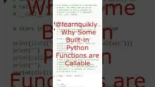 Why are Some Built-in Python Functions Callable? #python #education #programming #pythons #colab