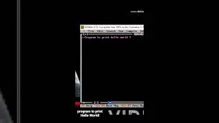 Simple program of c language to print  " Hello World ". Please subscribe me!