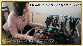 MY FIRST MINING RIG: PART 3! How I set up my equipment, and my current hashrates!