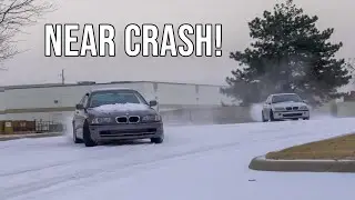 ILLEGAL STREET DRIFTING E46'S ON ICE!