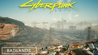 Cyberpunk 2077 - Walking around The Badlands, Night City I Binaural Sound