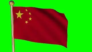 China Flag #4 - 4K Green Screen FREE high quality effects