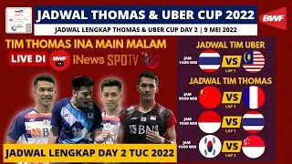 Jadwal Thomas Uber Cup 2022 Day 2: Tim Thomas INA vs Thailand | Jadwal Fase Grup TUC 2022 Hari ini