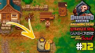 GRAVEYARD KEEPER #02 - FORNALHA, PEGROS E CARPINTARIA - Gameplay em Português