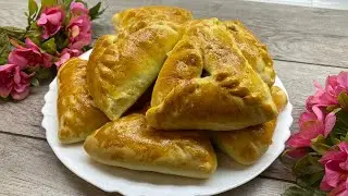 Мини пироги с картошкой и мясом /Эчпочмаки/Треугольники